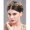 Yean Adult Tiaras and Crowns Gold Wedding Princess Queen Crown Baroque Vintage Rhinestone Tiara Hair Accessories for Women and Men (Gold)
