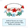 Cinaci 6 Pack Handmade Adjustable Rose Flower Wreath Headbands Crown Tiara Garland Wedding Party Headpiece for Women Brides Bridesmaids Baby Girls Teens