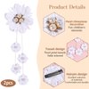 White Flower Hair Clips Cute Flower Tassels Hair Clip White Pearl Jewel Hairgrips Design Fashion Floral Girl Bow Alligator Clips Hair Decoration for Women Girl 2Pcs (White flower Tassels)
