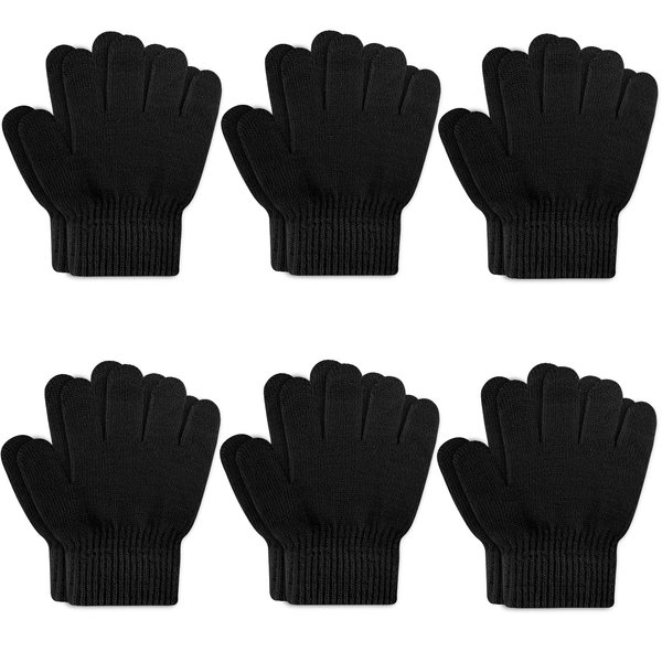 ONESING 6 Pair Baby Gloves Toddler Gloves Toddler Winter Gloves Kids Gloves Winter Stretchy Knit Gloves for Kids Boys Girls