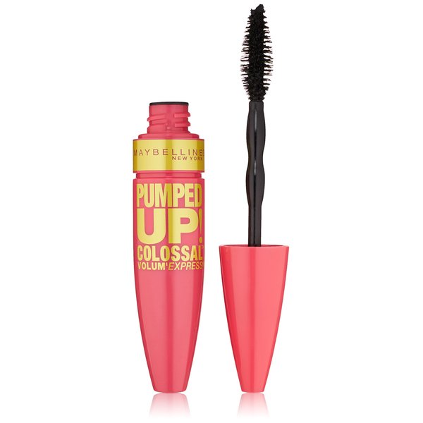 Maybelline New York Volum' Express Pumped Up Colossal Washable Mascara, Glam Black, 0.33 Fluid Ounce