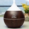 Pryzma Essentials All in One Bluetooth Speaker Aromatherapy Smart Essential Oil Diffuser, 7 LED Therapy Night Light, 200ml Cool Mist Ultrasonic Humidifier, Wood Grain and Waterless Auto Shut-off