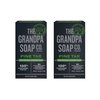 The Grandpa Soap Company Pine Tar Bar Soap for Men- Made With 100% Plant-Based Pine Tar Oil, 3 in 1 Cleanser Deodorizer and Moisturizer, Dermatologist Tested, Safe for Sensitive Skin, 3.25 Oz, 2 Pack