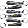 WILLBOND 24 Pieces Basketball Wristlet Keychain Basketball Keychains with Motivational Quotes Silicone Wrist Keychains Sports Keyrings Gifts for Team Members Basketball Theme Party Favors