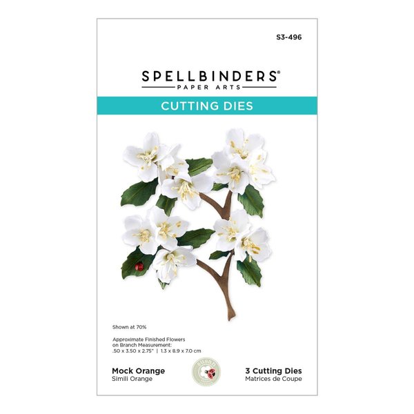 Spellbinders Mock Orange Etched Dies, Metal