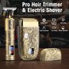 Suttik Professional Beard Trimmer & Electric Shavers for Men Set, Hair Trimmer for Men Electric Razor Hair Clippers Cutting Kit with 2 Foil Head, Bronze