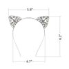 Bnikion Cat Ears Headband Rhinestone Cat Headbands Crystal Hair Hoop Women Party Headdress Cosplay Costume Headwear Halloween Makeup Handmade Headpiece Hair Band Hair Accessories 3 Pack