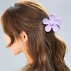 1Pc Purple Hair Claw Clips Flower Shaped Plastic Jaw Clips Anti-scratch Smell-less Useful Hold Tightly Purple Clips and Barrettes Hair Clips