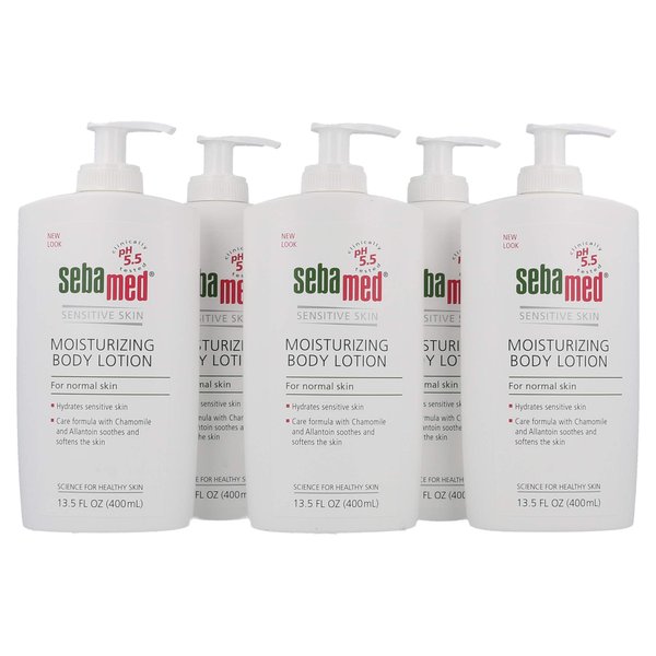 Sebamed Moisturizing Body Lotion, Sensitive Skin 13.50 oz (Pack of 5)