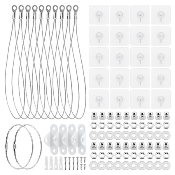 15.72 Inches Furniture Anchors Kit, 10 Pcs No-Drill TV Safety Straps, Furniture Prevent Falling Anti Tip Wall Anchor Earthquake Straps (As shown)