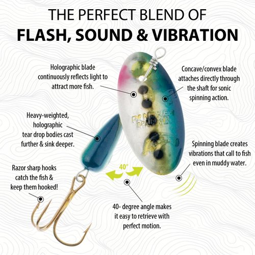 Panther Martin PMH_2_BBH Classic Holographic Spinners Fishing Lure - Blue/Black Holographic - 2 (1/16 oz)