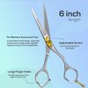 Suvorna 6" hair cutting scissors professional - hair scissors professional - hair shears professional - professional hair scissors - barber scissors professional - hair shears for women, men, & kids.