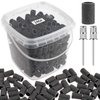 Rolybag Sanding Bands for Nail Drill 240 Grit Extreme Fine Nail Sanding Bands 200Pcs Black Professional Sanding Bands and 2Pcs Nail Drill Bits for Manicures and Pedicure