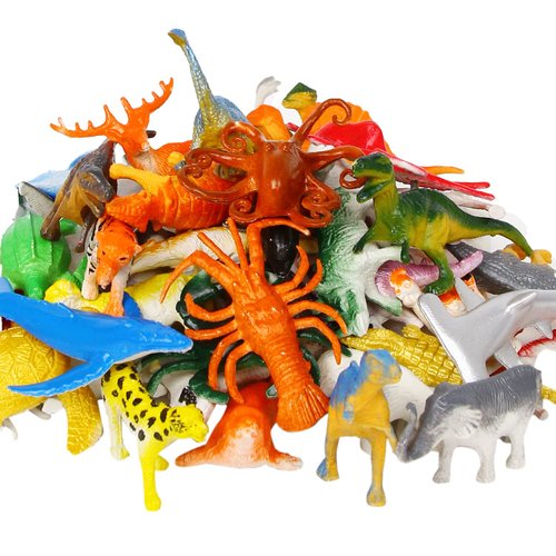 LOMIMOS 60Pcs Mini Animal Figures Toys Set,Assorted Miniature Realistic Animal Figurines Model Cake Topper Decoration for Children Kid Birthday Christmas Educational Learning Party