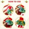 JOYIN 6PCS Christmas Clothing for Doll Dance Skirt Set with 3 Designs, Green Santa Dresses Clothes for Doll Dress up Costume Accessories, Xmas Holiday Decorations Gifts