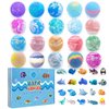 Bath Bomb Gift Set with Surprise Inside, 20 Pack Organic Bath Bombs for Kids, Kids Safe Handmade Fizzy Balls for Kid, Ideal Birthday Gift for Kids, Boys, Girls