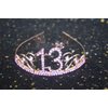13th Birthday Pink Tiara and Pink Sash Happy 13th Birthday Party Supplies Birthday Girl Glitter Satin Sash and Crystal Tiara Princess Birthday Crown for Girls 13th Birthday Party Decorations Favors