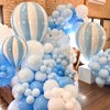 PartyWoo Baby Blue Balloons 138 pcs Blue Balloons Light Blue Balloons Different Sizes Pack of 18 12 10 5 Inch Pastel Blue Balloon Arch Kit Garland for Boy's Baby Shower Party Decorations Blue-Q13