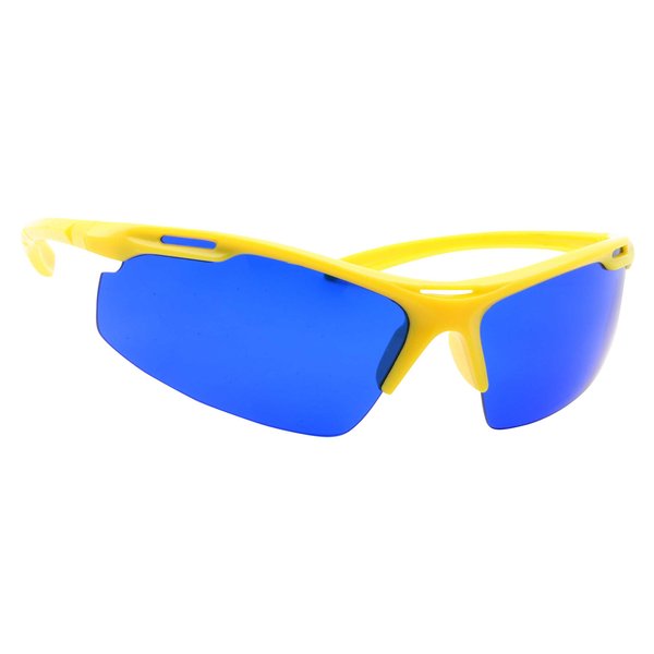 Golf Ball Finder Locating Glasses - Sports Style Blue Lens Sunglasses for Men (Yellow)