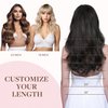 GOO GOO Wire Hair Extensions Human Hair, 2 Dark Brown Natural 18inch 95g, Invisible Wire Hair Extensions with Transparent, Seamless Fish Line Hairpiece