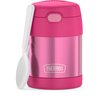 THERMOS FUNTAINER Insulated Food Jar – 10 Ounce, Pink – Kid Friendly Thermos Food Jar with Foldable Spoon