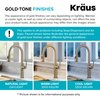 KRAUS Pop-Up Drain with Overflow in Brushed Gold, PU-11BG