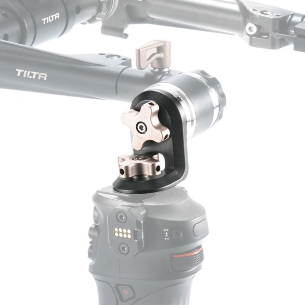 Tilta Right Angle Rosette Adapter to 1/4″-20 with Locating Pins | Compatible with Nucleus Nano II Control Handle & Lightweight Shoulder Rig | Aluminum Alloy and Stainless Steel | Black | TA-RRA-1420