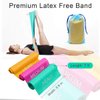 Coolrunner 7FT. Long Latex Free Elastic Flat Exercise Band Set of 3 with Carry Bag, Wide Fitness Resistance Bands for Pilates, Gym, Physical Therapy, Yoga, Carry Bag, Green & Yellow & Rose Red