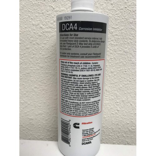 Cummins Filtration Fleetguard DCA60L Coolant Additive 16oz. DCA4