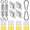 GOOSUO Shade Sail Hardware Kit 5 Inches, Sail Shade Hardware Kit for Triangle and Square, Sun Shade Sails Installation kit 304 Stainless Steel for Patio Lawn Garden Outdoors