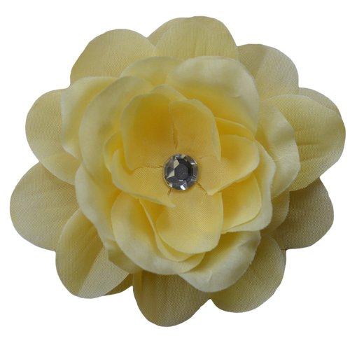Rose Flower Hair Clip (Yellow)