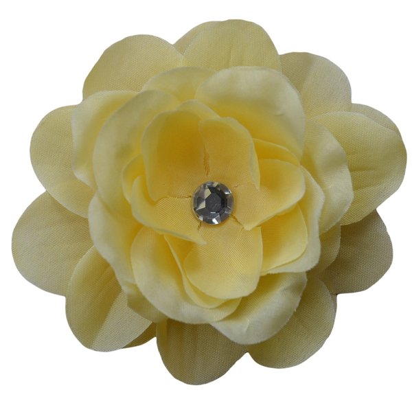 Rose Flower Hair Clip (Yellow)