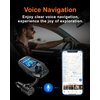 Upgraded Bluetooth FM Transmitter for Car, Wireless Radio Adapter Kit W 1.8" Color Display Hands-Free Call AUX in/Out SD/TF Card USB Fast Charge 18W for All Smartphones Audio Players - Black