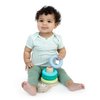 Ingenuity: ity by Ingenuity Cutie Stacks, 4 BPA-Free Rings, Faux Wood Stand, Bear Topper, Unisex, for Ages 6 Months and Up - Nate