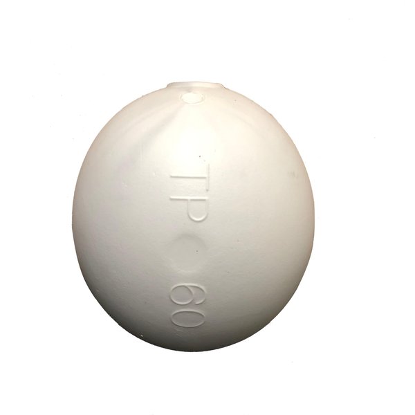 Crab Trap Floats, Fishing Floats, EVA Foam, Biodegrable Float for Fishing, Crabbing, Marking and More, 6" Dia. White, TP60, Eco-Friendly Material, do not Absorb Water, Durable.