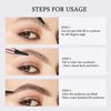 Eyebrow Pencil for Women, 4 Fork Tip Microblading Eyebrow Pen, 3D Waterproof Tattoo Pencil Natural Eye Brow Pencil, Fine Stroke for Brows, Black