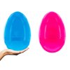 Set of 2 Pink and Blue Giant Jumbo Size Fillable Plastic Easter Eggs, 10 Inches