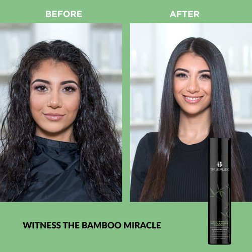Trueplex KERATHERAPY Bamboo Miracle Smooth & Repair Shampoo, 10.1 oz., 300 ml - Vegan Cleansing Formula for Damaged & Frizzy Hair - Hydrating & Smoothing with Grape Seed, Baobab, & Bamboo Extract
