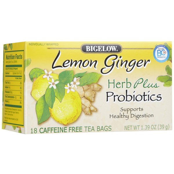 Bigelow, Tea Herb Plus Lemon Ginger, 18 Bags