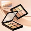 ZFC Concealer Palette 6 Shades Makeup Contour Palette Facial Camouflage Contour Full Coverage Foundation Cream Beauty Make up Concealer Kit (6 colors)
