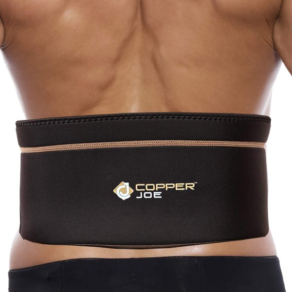 Copper Joe Back Brace for Lower Back Pain Relief, Back Support Belt Men and Women With Adjustable Black Velcro Lumbar Support Belt for Sciatica (Small/Medium)
