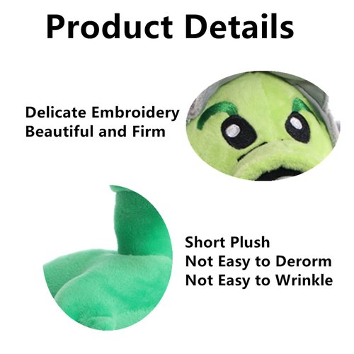 JHESAO 3 PCS Plants and Zombies Plush Brown Coat Gatling Peashooter Plush Toys Normal Zombies Ice Peashooter PVZ Plush 1 2 Stuffed Soft Doll Conehead Zombies New