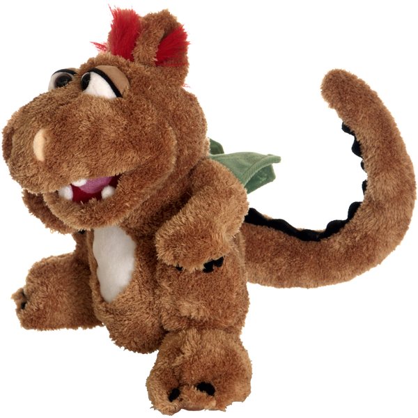 Living Puppets - Ollie The 14-Inch Soft Dragon, Plush Hand Puppet for Boys and Girls