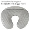 Minky Nursing Pillow Cover Set 2 Pack Nursing Pillow Slipcovers, Ultra Soft Compatible with Boppy Pillow,Standard Pillow for Baby Boy Girl Grey Navy