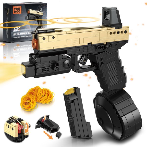 YWFSFZ Model Gun Building Blocks Set, Building Bricks Toy Gun, Guns Building Toys for Boys Kids Adults Sniper Set Shootable, Toy Pistol Model Kit for Military Fans