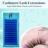 Blue Lash Extension Volume Eyelashes Extensions 0.05 C 8-15mm Lash Tray Individual lash Extensions Classic Lash Extensions Soft Matte Black Single Lashes for Professional Salon Use