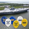 U.S. Navy Party Balloons (12 pcs)! 12” Latex balloons in Navy, White & Yellow with contrasting print on 2 sides. Officially Licensed with U.S. Navy! Made in Italy. by Havercamp