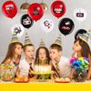 Video Game Party Balloons Set Game Birthday Party Balloons Game Theme Balloons Decorations Gaming Black Latex Balloons for Teens Player Birthday Party Supplies, 36 Pieces (Red, Black, White)