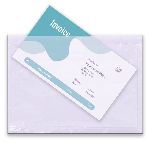 Tapsin 6''x9'' Clear Packing List Envelopes, Top Loading Shipping Label Envelopes Pouches, Adhesive Shipping Label Sleeves/Mailing Pouches for Shipping (50pcs)