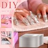 1000 Pcs Nail Polish Remover Gel Nail Polish Remover Foil Nail Wraps with Pre Attached Lint Pad for Removing Nail Polish, Silver